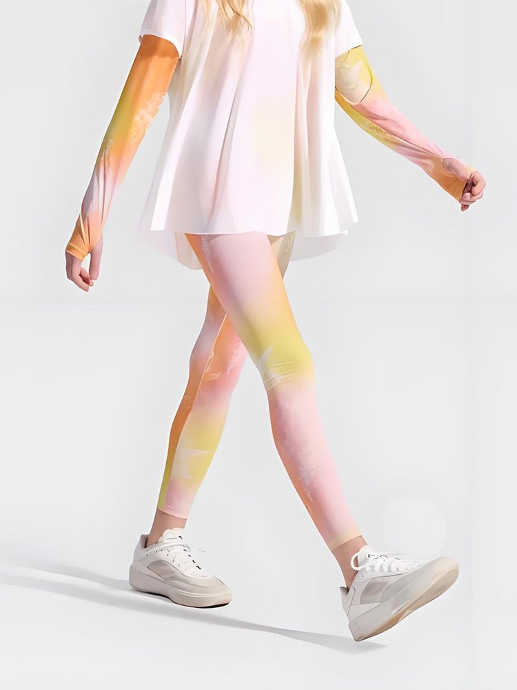 New Girls Sports Tight Yoga Pants Summer Sunscreen Cool Feeling Children Yoga Pants - Image 5